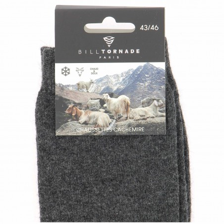 Chaussettes homme Bill Tornade 10% cachemire - Matière noble