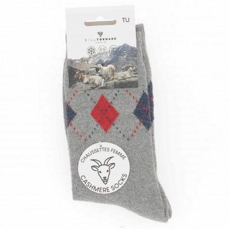Chaussettes femme Bill Tornade style écossais - Matière noble