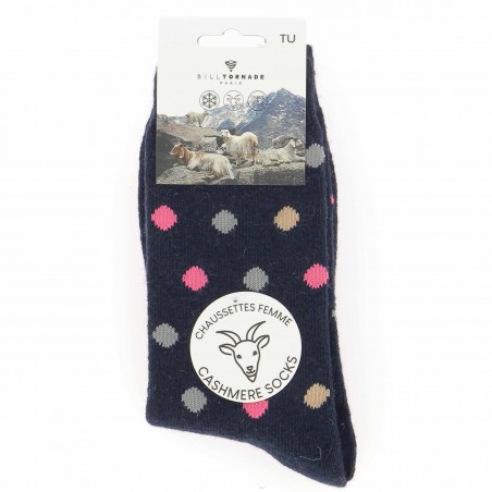 Bill Tornade Chaussettes femme cachemire et laine - Matière noble