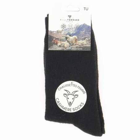 Bill Tornade Chaussettes femme cachemire et laine - Matière noble