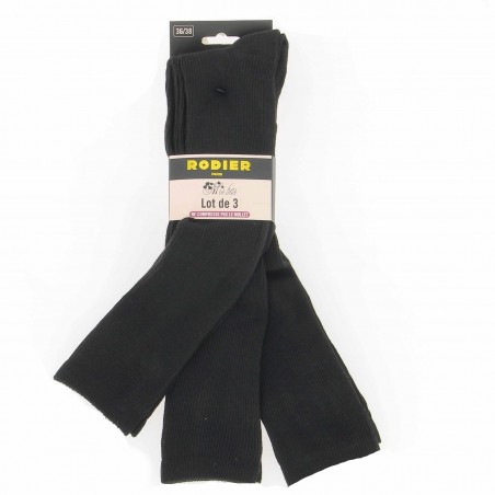 Mi-bas RODIER femme, divers coloris, pack de 3 - Matière noble