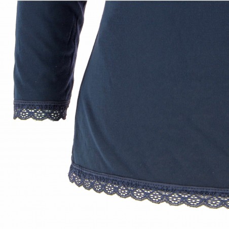 Tee-shirt thermique femme BURTON, marine- Matière-noble 8,90€