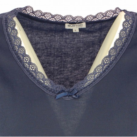 Tee-shirt thermique femme BURTON, marine- Matière-noble 8,90€