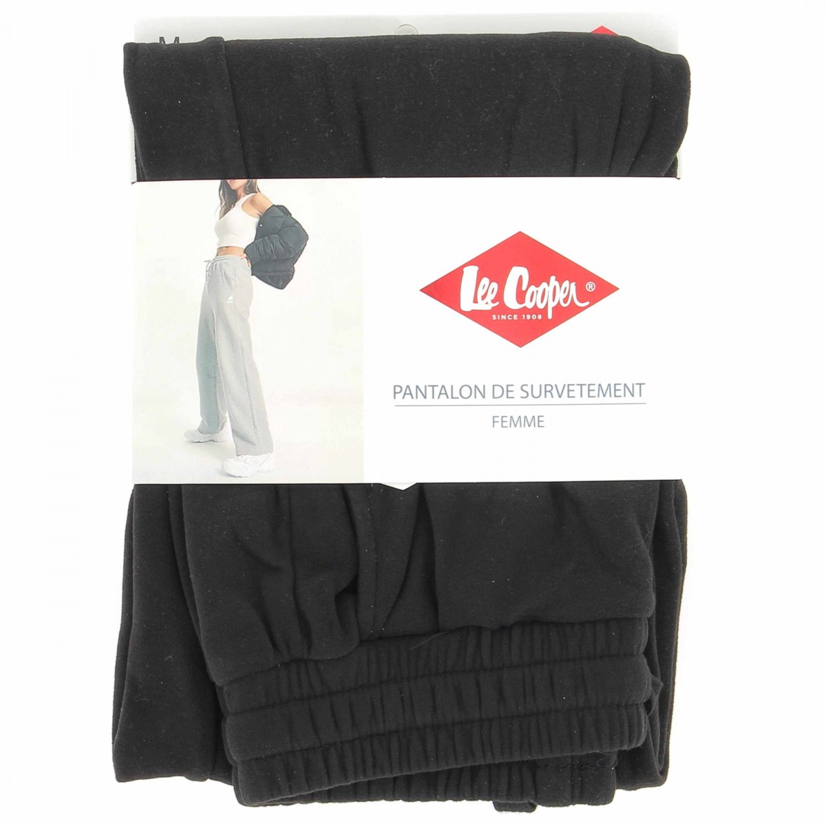 Bas jogging large femme noir LEE COOPER  Matière noble 19,90€