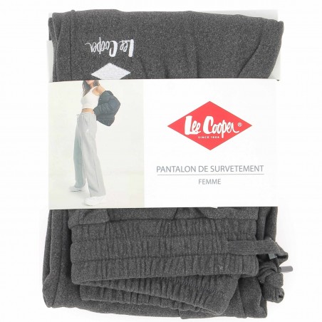 Bas jogging large femme, anthracite, LEE COOPER  - Matière noble 19,90€