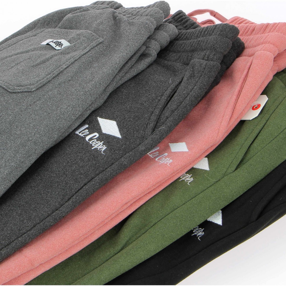 Bas de  jogging femme rose uni large LEE COOPER  - Matière noble 19,90€