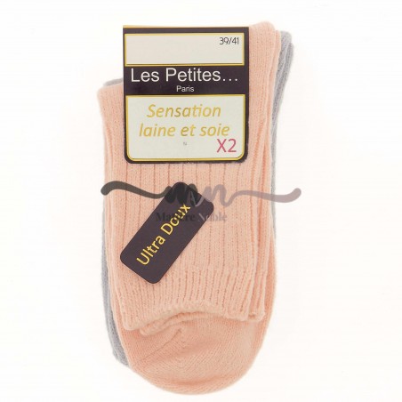 Lot 2 paires chaussettes LES PETITES, divers coloris - Matiere noble 8.90€