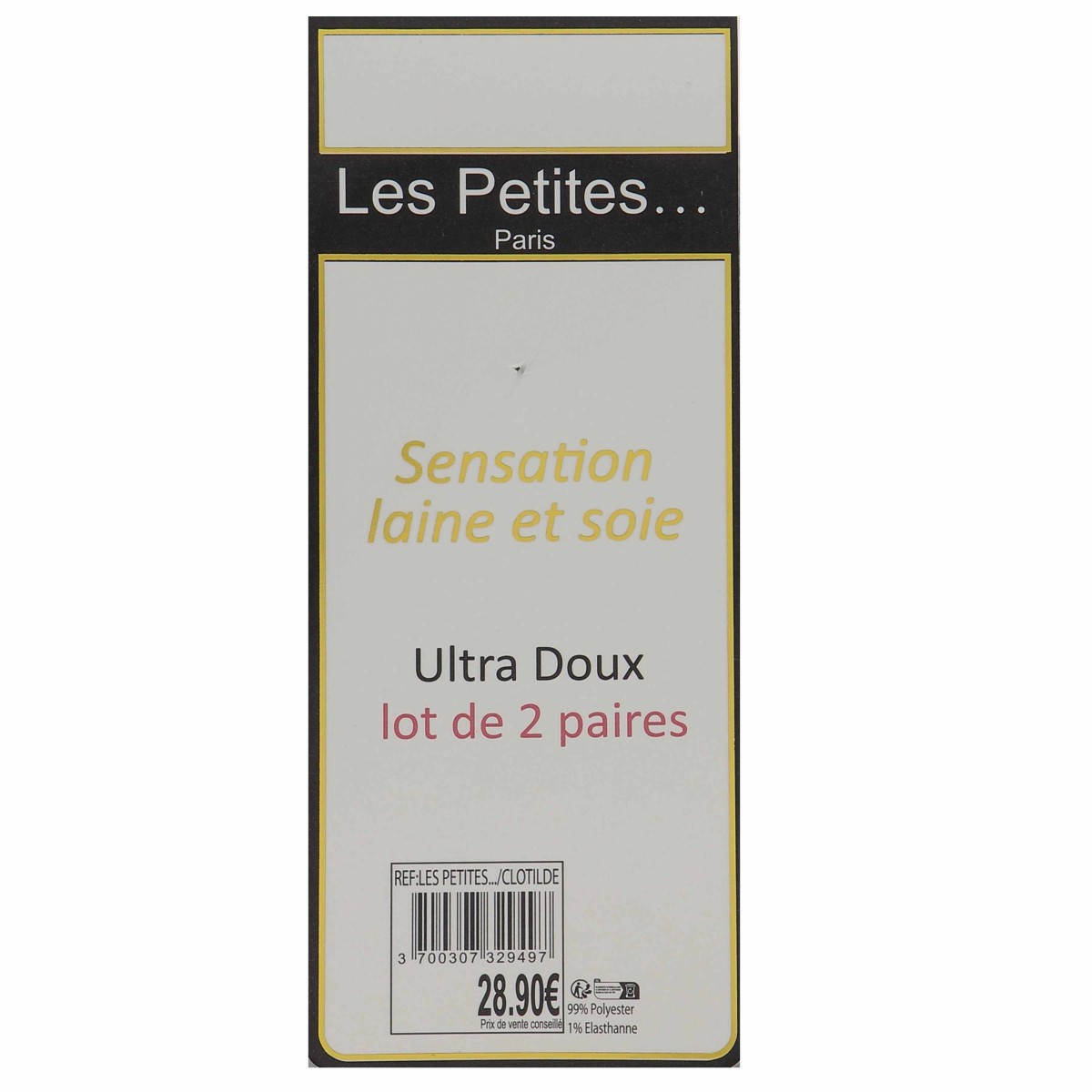 Lot chaussettes LES PETITES, 2 paires, divers coloris - Matiere noble 8.90€