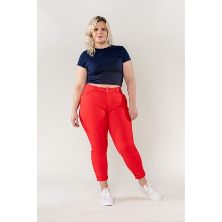 Pantalon grande taille rouge Nina Carter femme - Matière noble 29,90€