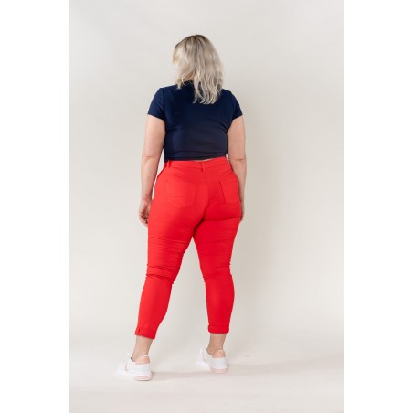 Pantalon grande taille rouge Nina Carter femme - Matière noble 29,90€