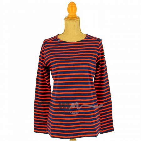 MARINIERE FEMME MARINE/ORANGE