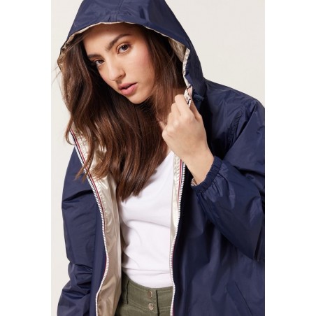 Parka légère réversible femme marine/or - Matière noble