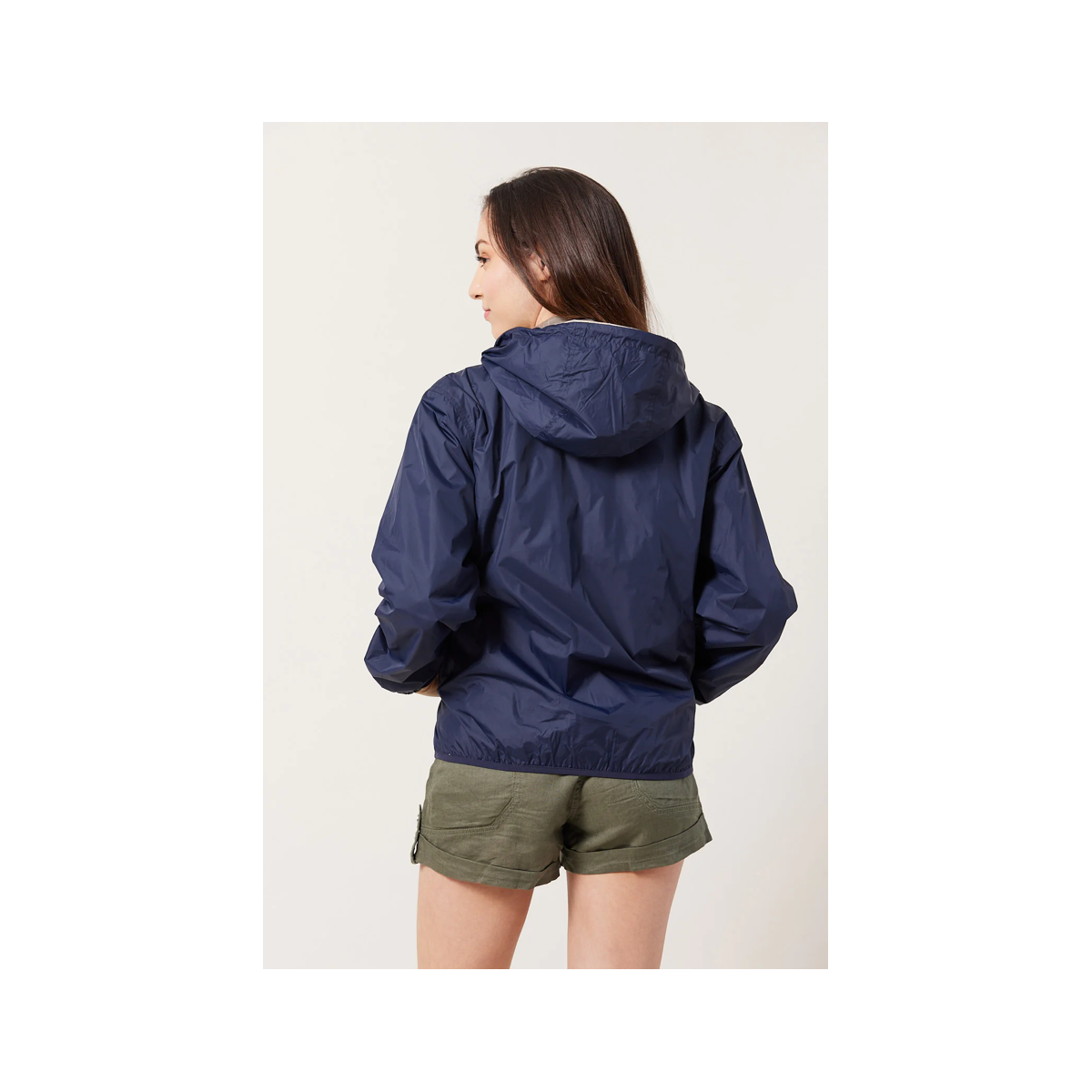 Parka courte réversible imperméable marine/or - Matière noble