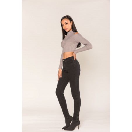 Jean skinny stretch noir femme  - Matière noble 29,90€