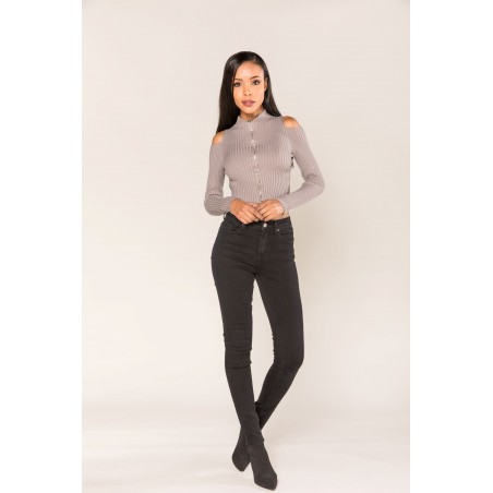 Jean skinny stretch noir femme  - Matière noble 29,90€