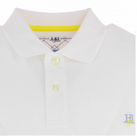 Polo homme HARMONT & BLAINE blanc - Matière noble