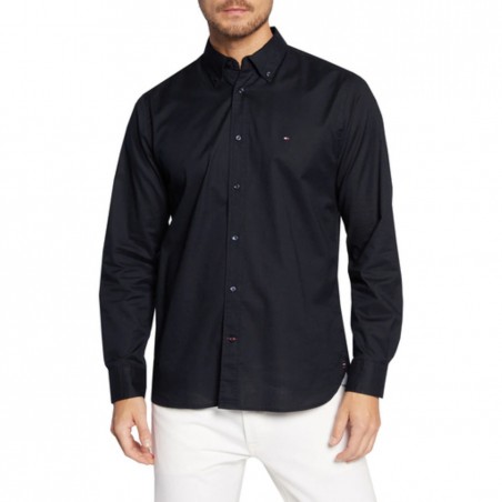 CHEMISE TOMMY HILFIGER THFLEX marine - Matière noble