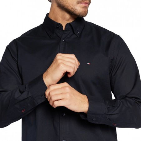 CHEMISE TOMMY HILFIGER THFLEX marine - Matière noble