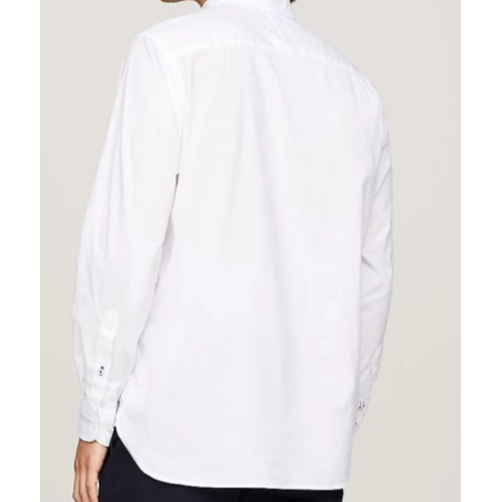 Chemise droite manches longues blanc femme | Bréal
