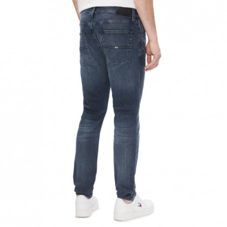 Jean homme TOMMY HILFIGER Austin slim Tapered Denim dark - Matière noble
