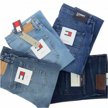 Jean homme TOMMY HILFIGER Scanton slim dynamic Jacob mid blue - Matière noble