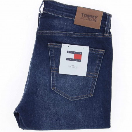 Jean homme TOMMY HILFIGER Austin slim Tapered dark blue  - Matière noble