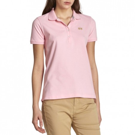 Polo femme LA MARTINA rose - Matière noble