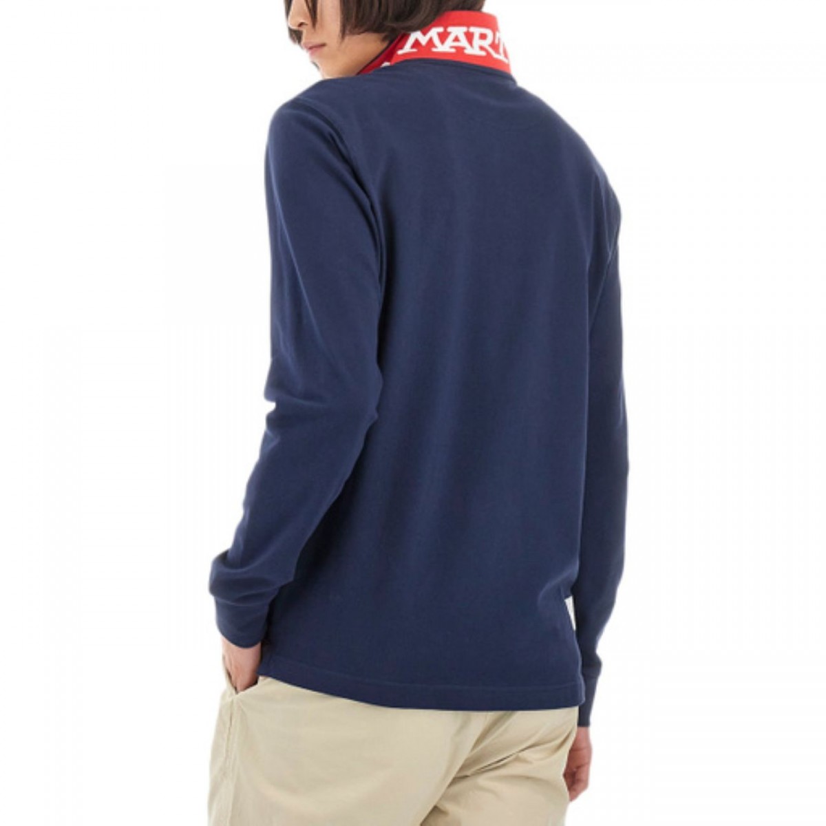 Polo homme LA MARTINA manches longues marine - Matière noble