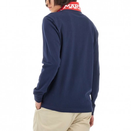 Polo homme LA MARTINA manches longues marine - Matière noble