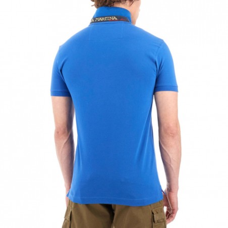 Polo homme LA MARTINA bleu - Matière noble