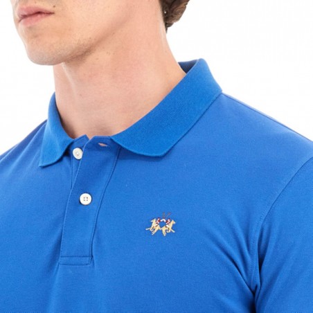 Polo homme LA MARTINA bleu - Matière noble