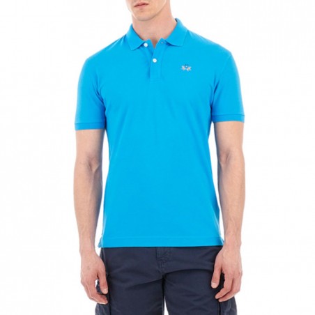 Polo homme LA MARTINA turquoise - Matière noble