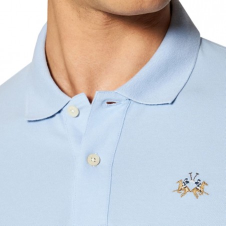 Polo homme LA MARTINA bleu ciel - Matière noble