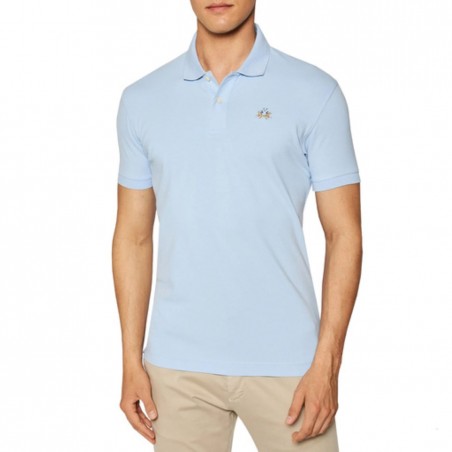 Polo homme LA MARTINA bleu ciel - Matière noble