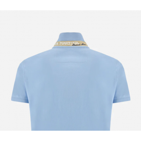 Polo homme LA MARTINA bleu ciel - Matière noble