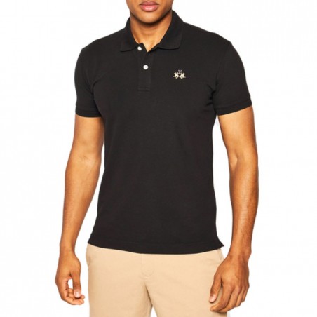 Polo homme LA MARTINA noir - Matière noble