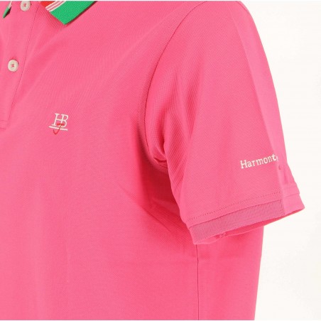 Polo homme HARMONT & BLAINE rose - Matière noble
