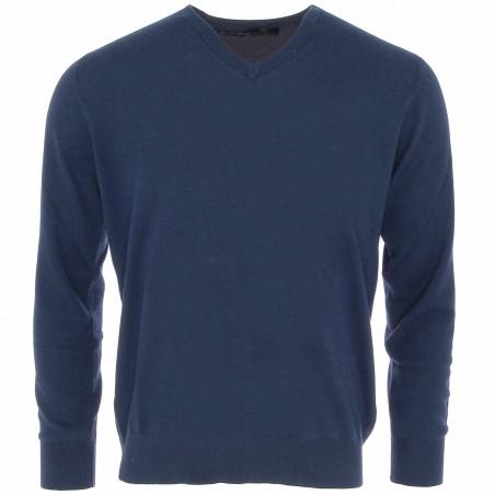 Pull col V homme cashmere et laine - Matière noble
