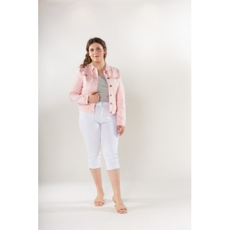 Veste en toile cintrée rose pâle,  Nina Carter - Matière noble 36,90 €