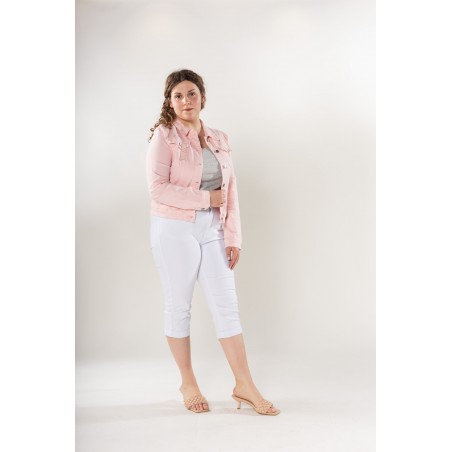 Veste en toile cintrée rose pâle,  Nina Carter - Matière noble 36,90 €