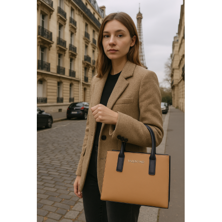 Sac femme VALENTINO noir et camel - Matière noble 79.90€
