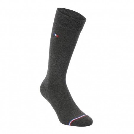 Chaussettes de fabrication française, coloris anthracite - Matière noble