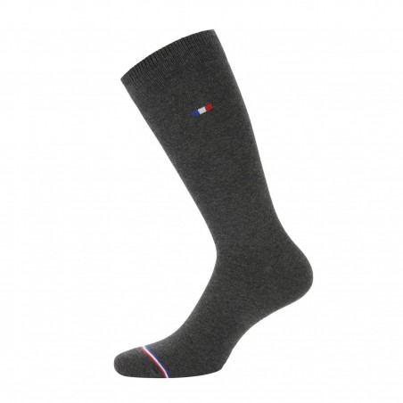 Chaussettes de fabrication française, coloris anthracite - Matière noble