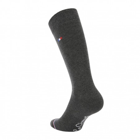 Chaussettes de fabrication française, coloris anthracite - Matière noble