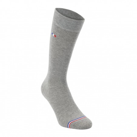 Chaussettes de fabrication française, coloris gris - Matière noble