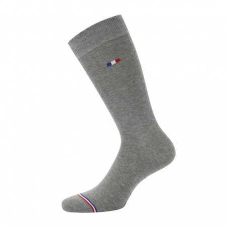 Chaussettes de fabrication française, coloris gris - Matière noble