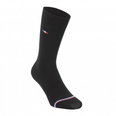 Chaussettes de fabrication française, coloris noir - Matière noble