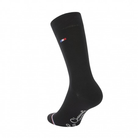 Chaussettes de fabrication française, coloris noir - Matière noble