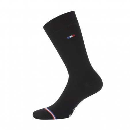 Chaussettes de fabrication française, coloris noir - Matière noble