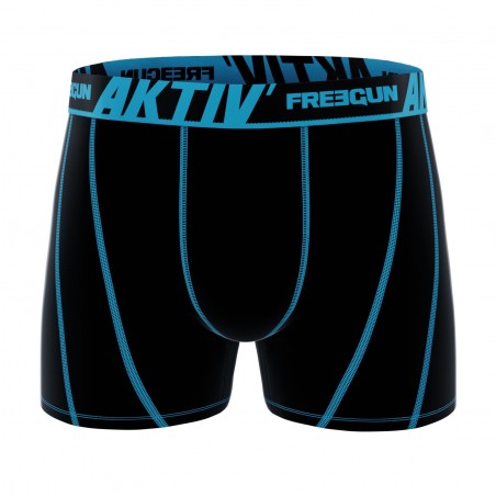 Boxer FREEGUN AKTIV noir/bleu- Matière noble